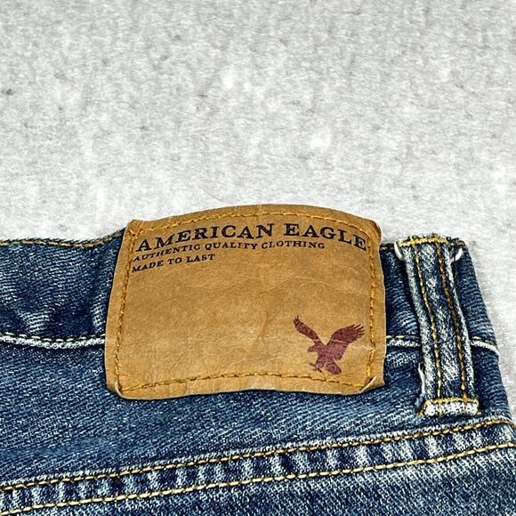 American Eagle Original Bootcut Jeans 34x34 Mens 100% Cotton Medium Wash - Picture 10 of 14